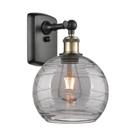 A large image of the Innovations Lighting 516-1W-11-8 Athens Deco Swirl Sconce Alternate Image