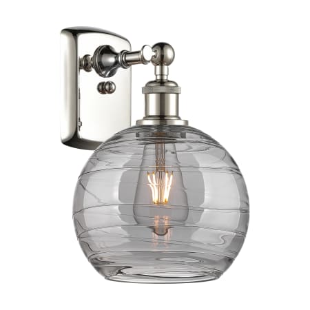 A large image of the Innovations Lighting 516-1W-11-8 Athens Deco Swirl Sconce Alternate Image