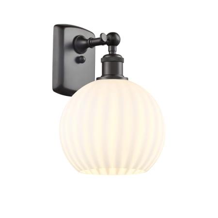 A large image of the Innovations Lighting 516-1W-11-8 White Venetian Sconce Alternate Image