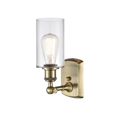 A large image of the Innovations Lighting 516-1W-12-4 Clymer Sconce Alternate Image