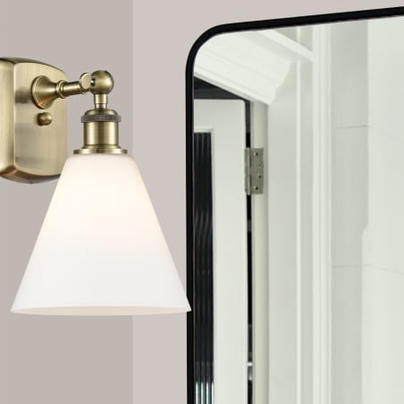 A large image of the Innovations Lighting 516-1W-12-8 Berkshire Sconce Alternate Image