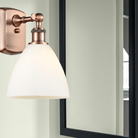 A large image of the Innovations Lighting 516-1W-12-8 Bristol Sconce Alternate Image