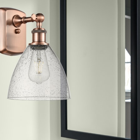 A large image of the Innovations Lighting 516-1W-12-8 Bristol Sconce Alternate Image