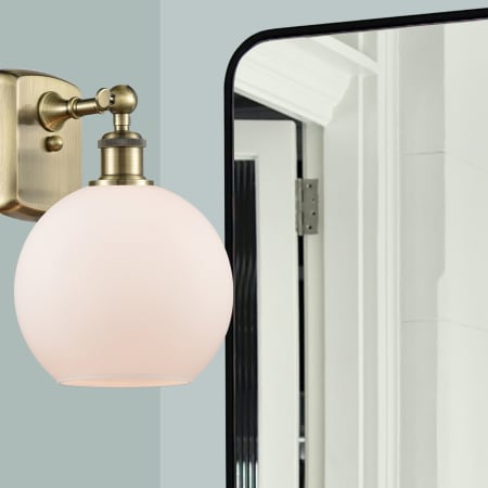 A large image of the Innovations Lighting 516-1W-13-8 Athens Sconce Alternate Image