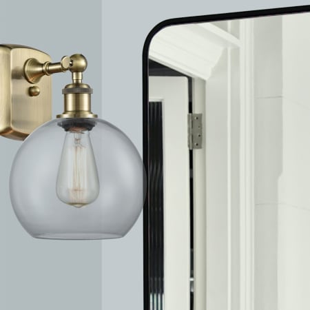 A large image of the Innovations Lighting 516-1W-13-8 Athens Sconce Alternate Image