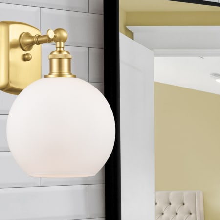 A large image of the Innovations Lighting 516-1W-13-8 Athens Sconce Alternate Image