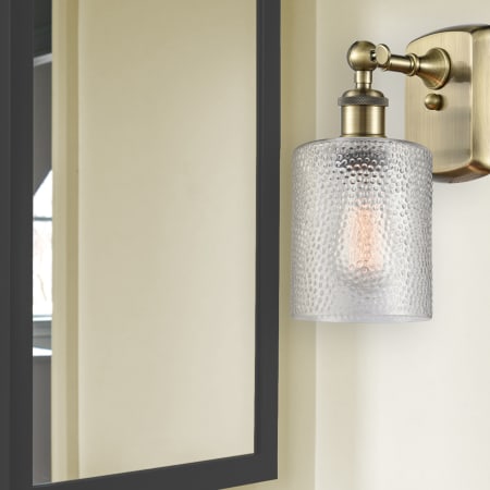A large image of the Innovations Lighting 516-1W-9-5 Cobbleskill Sconce Alternate Image
