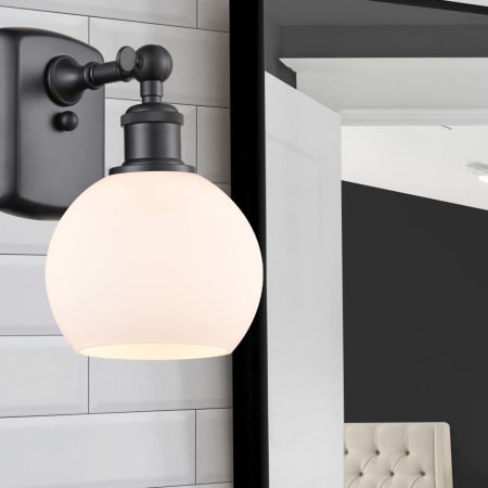 A large image of the Innovations Lighting 516-1W-9-6 Athens Sconce Alternate Image