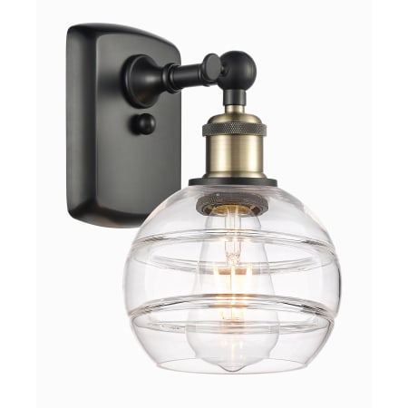 A large image of the Innovations Lighting 516-1W-9-6 Rochester Sconce Alternate Image