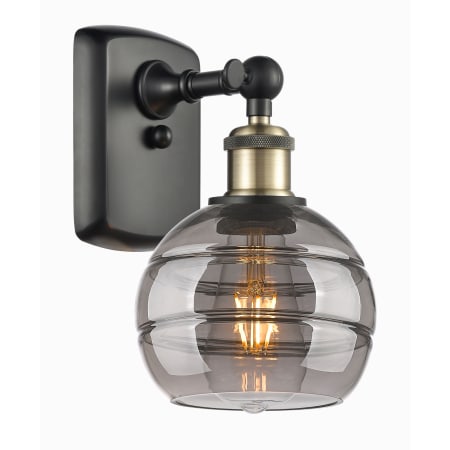 A large image of the Innovations Lighting 516-1W-9-6 Rochester Sconce Alternate Image