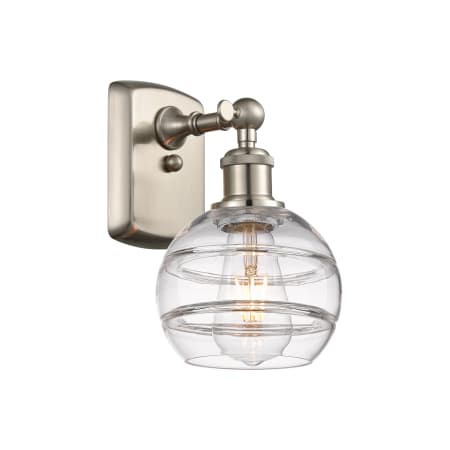 A large image of the Innovations Lighting 516-1W-9-6 Rochester Sconce Alternate Image