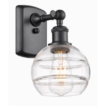 A large image of the Innovations Lighting 516-1W-9-6 Rochester Sconce Alternate Image