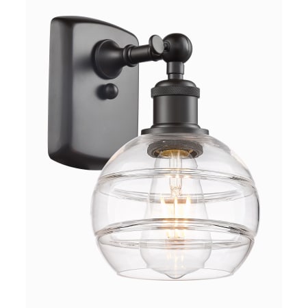 A large image of the Innovations Lighting 516-1W-9-6 Rochester Sconce Alternate Image