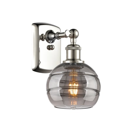 A large image of the Innovations Lighting 516-1W-9-6 Rochester Sconce Alternate Image