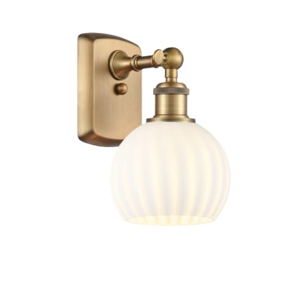 A large image of the Innovations Lighting 516-1W-9-6 White Venetian Sconce Alternate Image