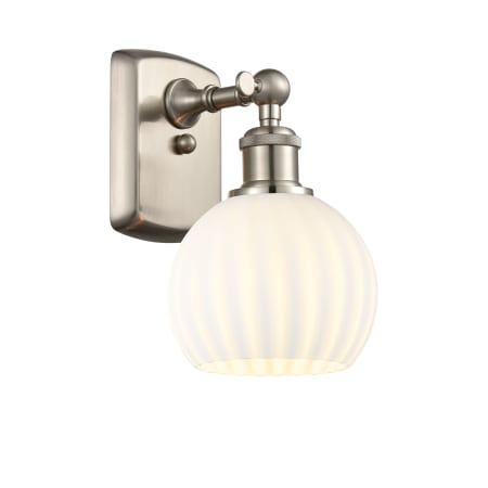 A large image of the Innovations Lighting 516-1W-9-6 White Venetian Sconce Alternate Image