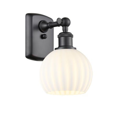 A large image of the Innovations Lighting 516-1W-9-6 White Venetian Sconce Alternate Image