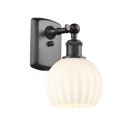 A large image of the Innovations Lighting 516-1W-9-6 White Venetian Sconce Alternate Image