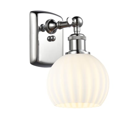 A large image of the Innovations Lighting 516-1W-9-6 White Venetian Sconce Alternate Image