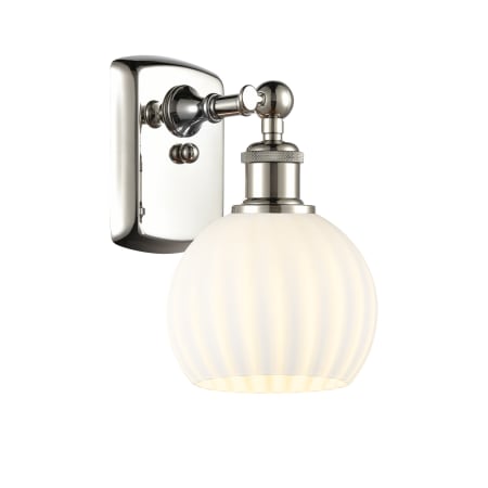 A large image of the Innovations Lighting 516-1W-9-6 White Venetian Sconce Alternate Image