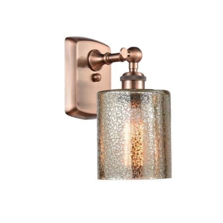 A large image of the Innovations Lighting 516-1W Cobbleskill Antique Copper / Mercury