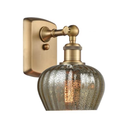 A large image of the Innovations Lighting 516-1W Fenton Brushed Brass / Mercury