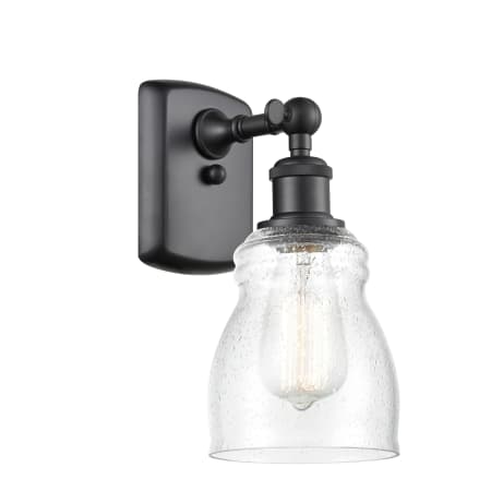 A large image of the Innovations Lighting 516-1W Ellery Matte Black / Seedy