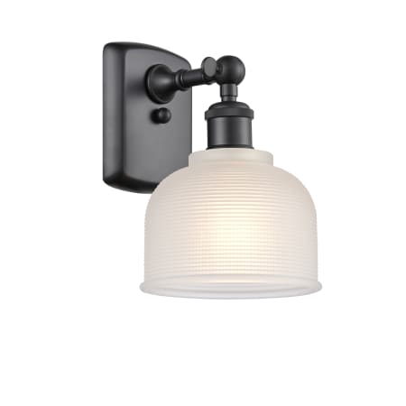 A large image of the Innovations Lighting 516-1W Dayton Matte Black / White