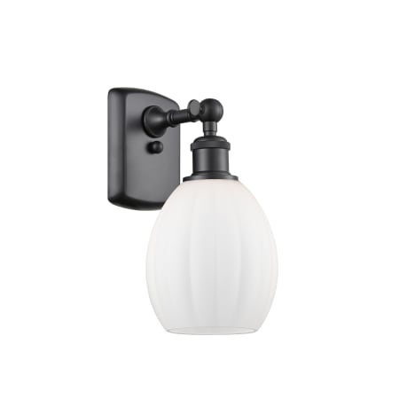 A large image of the Innovations Lighting 516-1W Eaton Matte Black / Matte White