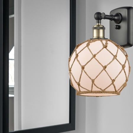 A large image of the Innovations Lighting 516-1W Farmhouse Rope Alternate Image