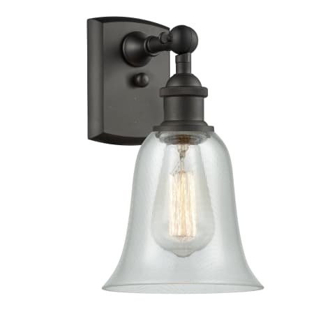 A large image of the Innovations Lighting 516-1W Hanover Oil Rubbed Bronze / Fishnet