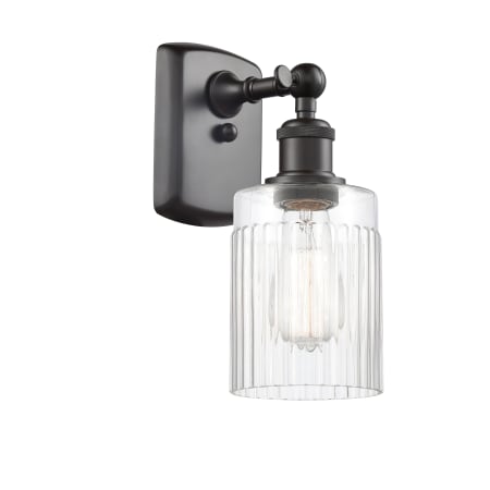 A large image of the Innovations Lighting 516-1W Hadley Oil Rubbed Bronze / Clear