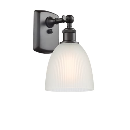 A large image of the Innovations Lighting 516-1W Castile Oil Rubbed Bronze / White