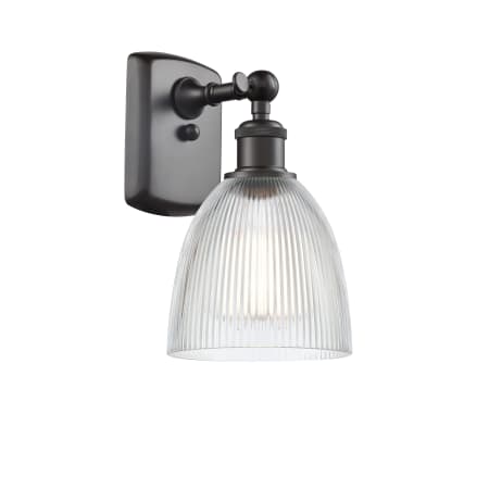 A large image of the Innovations Lighting 516-1W Castile Oil Rubbed Bronze / Clear