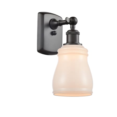 A large image of the Innovations Lighting 516-1W Ellery Oil Rubbed Bronze / White