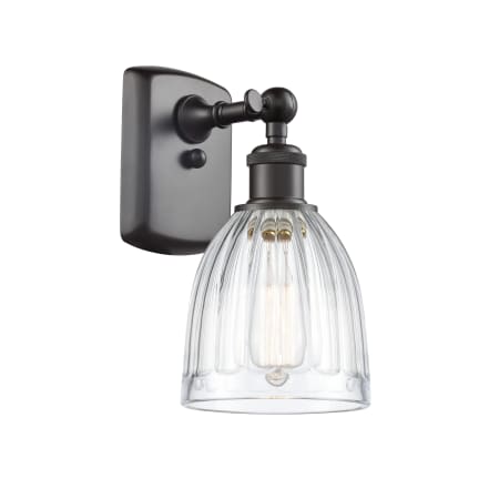 A large image of the Innovations Lighting 516-1W Brookfield Oil Rubbed Bronze / Clear