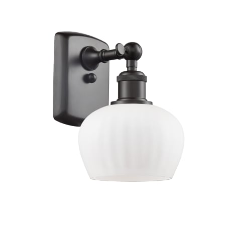 A large image of the Innovations Lighting 516-1W Fenton Oil Rubbed Bronze / Matte White