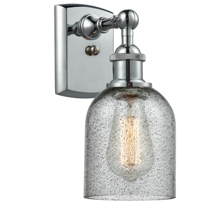 A large image of the Innovations Lighting 516-1W Caledonia Polished Chrome / Charcoal