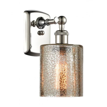 A large image of the Innovations Lighting 516-1W Cobbleskill Polished Nickel / Mercury