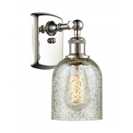A large image of the Innovations Lighting 516-1W Caledonia Polished Nickel / Mica
