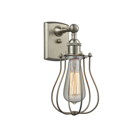 A large image of the Innovations Lighting 516-1W Barrington Brushed Satin Nickel / Mesh Cylinder