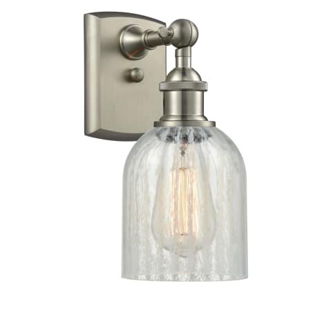 A large image of the Innovations Lighting 516-1W Caledonia Brushed Satin Nickel / Mouchette