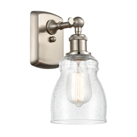 A large image of the Innovations Lighting 516-1W Ellery Brushed Satin Nickel / Seedy