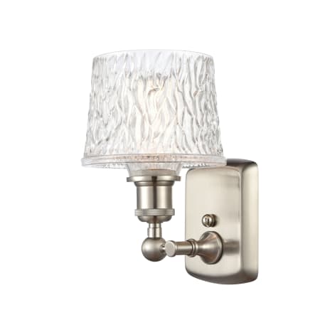 A large image of the Innovations Lighting 516-1W Niagra Brushed Satin Nickel / Clear