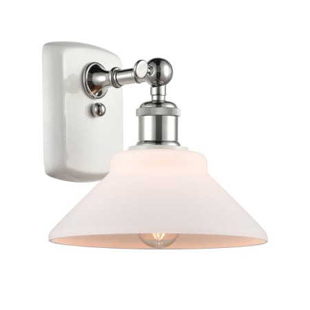 A large image of the Innovations Lighting 516-1W Orwell White and Polished Chrome / Matte White