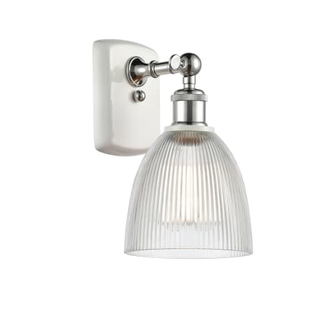 A large image of the Innovations Lighting 516-1W Castile White and Polished Chrome / Clear