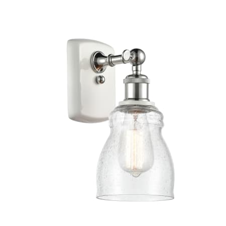 A large image of the Innovations Lighting 516-1W Ellery White and Polished Chrome / Seedy