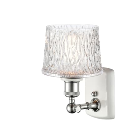 A large image of the Innovations Lighting 516-1W Niagra White and Polished Chrome / Clear