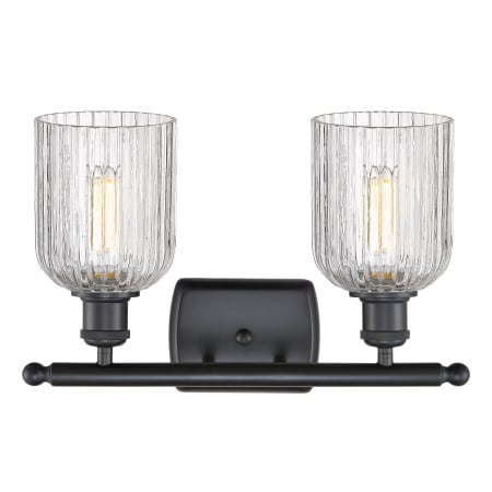 A large image of the Innovations Lighting 516-2W-10-15-Bridal Veil-Bathroom Vanity Light Alternate Image