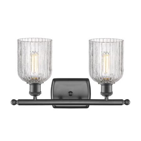 A large image of the Innovations Lighting 516-2W-10-15-Bridal Veil-Bathroom Vanity Light Alternate Image